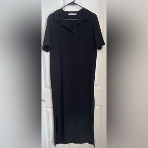 Zara Classic Black Midi Dress
